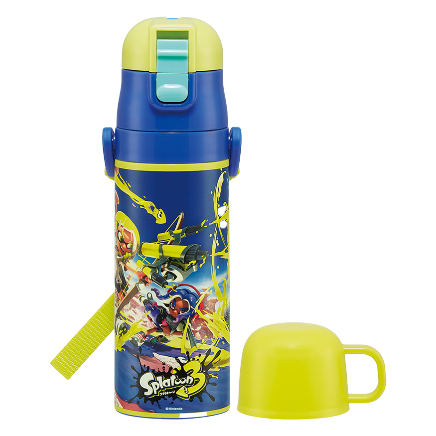 【お取り寄せ商品】超軽量2WAY ステンレスボトル 直飲み470ml コップ飲み430ml スプラトゥーン3