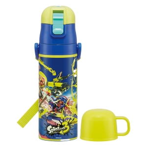 【お取り寄せ商品】超軽量2WAY ステンレスボトル 直飲み470ml コップ飲み430ml スプラトゥーン3