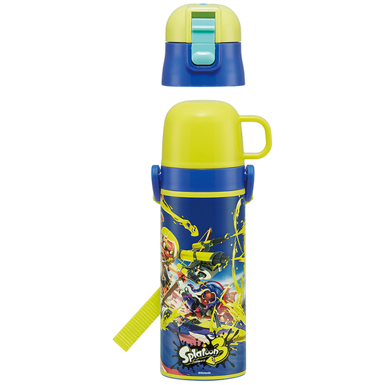 【お取り寄せ商品】超軽量2WAY ステンレスボトル 直飲み470ml コップ飲み430ml スプラトゥーン3
