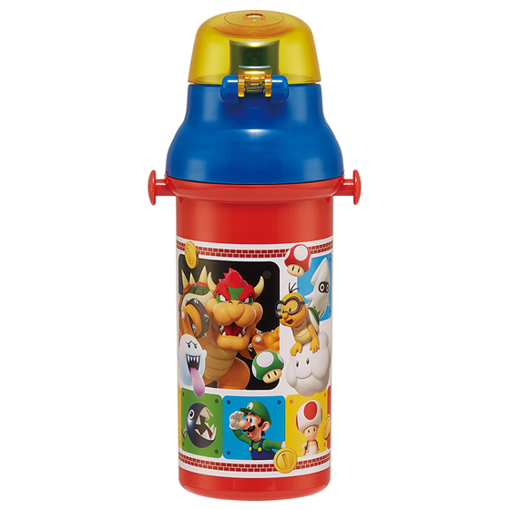 【お取り寄せ商品】抗菌 直飲プラボトル 480ml スーパーマリオ23