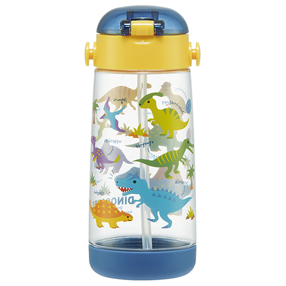【お取り寄せ商品】ワンプッシュストローボトル 480ml ディノサウルス