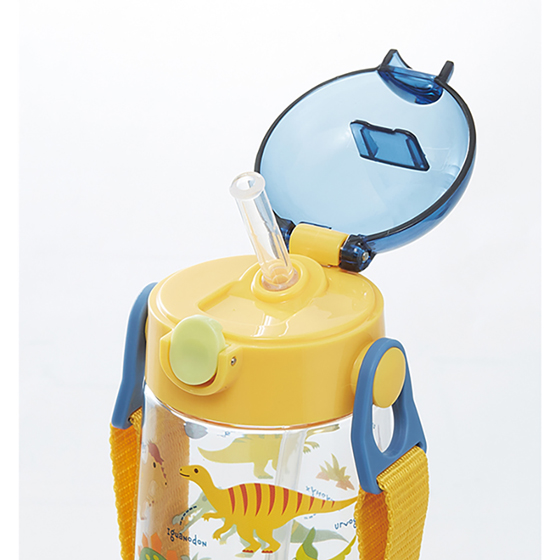 【お取り寄せ商品】ワンプッシュストローボトル 480ml ディノサウルス