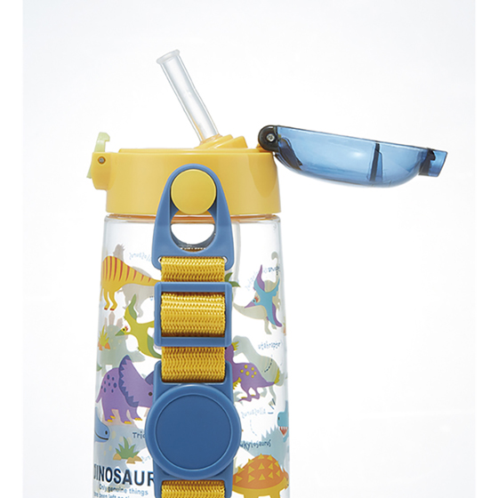 【お取り寄せ商品】ワンプッシュストローボトル 480ml ディノサウルス