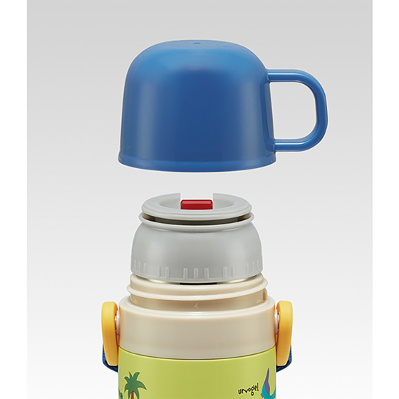 【お取り寄せ商品】超軽量2WAY ステンレスボトル 直飲み470ml コップ飲み430ml ディノサウルス