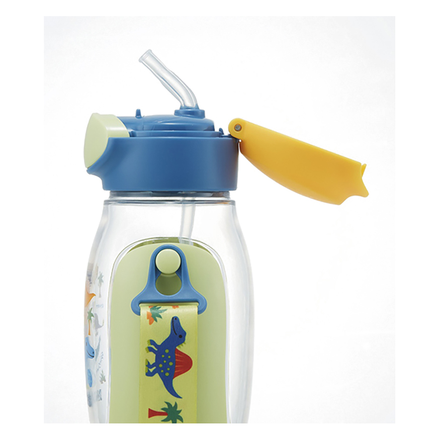 【お取り寄せ商品】ワンプッシュストローボトル 530ml ディノサウルス