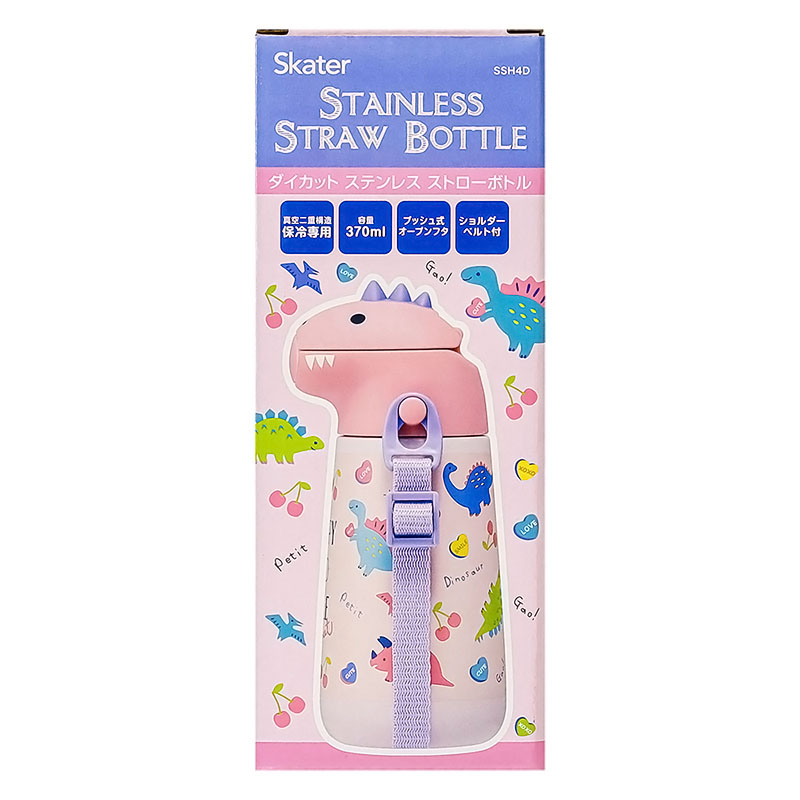 ストローステンレスボトル 保冷専用 370ml ハッピー＆スマイル