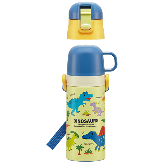 【お取り寄せ商品】2WAYステンレスボトル 400ml｜350ml ディノサウルス