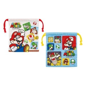 【お取り寄せ商品】マチ付き巾着 2枚組セット スーパーマリオ23