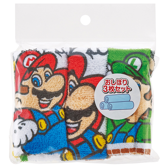 【お取り寄せ商品】おしぼりタオル 3枚セット スーパーマリオ23