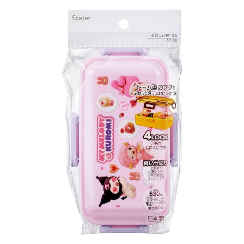 【お取り寄せ商品】おかずがつぶれにくい ふわっと弁当箱 1段 530ml マイメロ＆クロミ ネトフリ