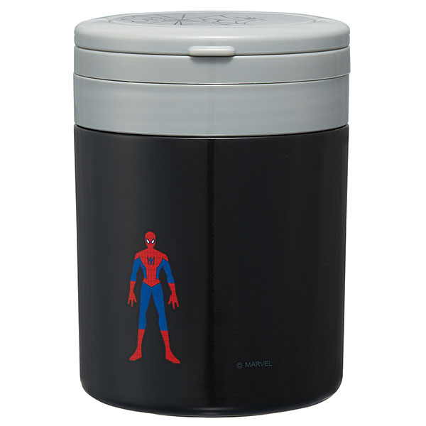 【お取り寄せ商品】折りたたみ ハンドル付き 保温 保冷 デリカポット 500ml スパイダーマン