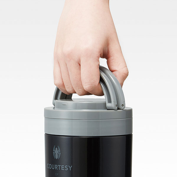 【お取り寄せ商品】折りたたみ ハンドル付き 保温 保冷 デリカポット 500ml スパイダーマン