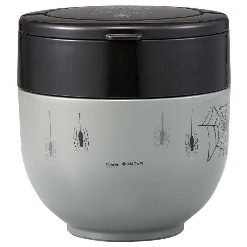 【お取り寄せ商品】折りたたみ ハンドル付き 保温 保冷 ランチジャー 丼タイプ 800ml スパイダーマン