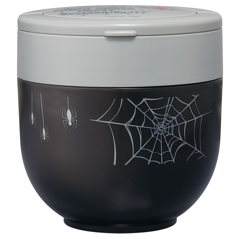 【お取り寄せ商品】折りたたみ ハンドル付き 保温 保冷 ランチジャー 丼タイプ 1250ml スパイダーマン