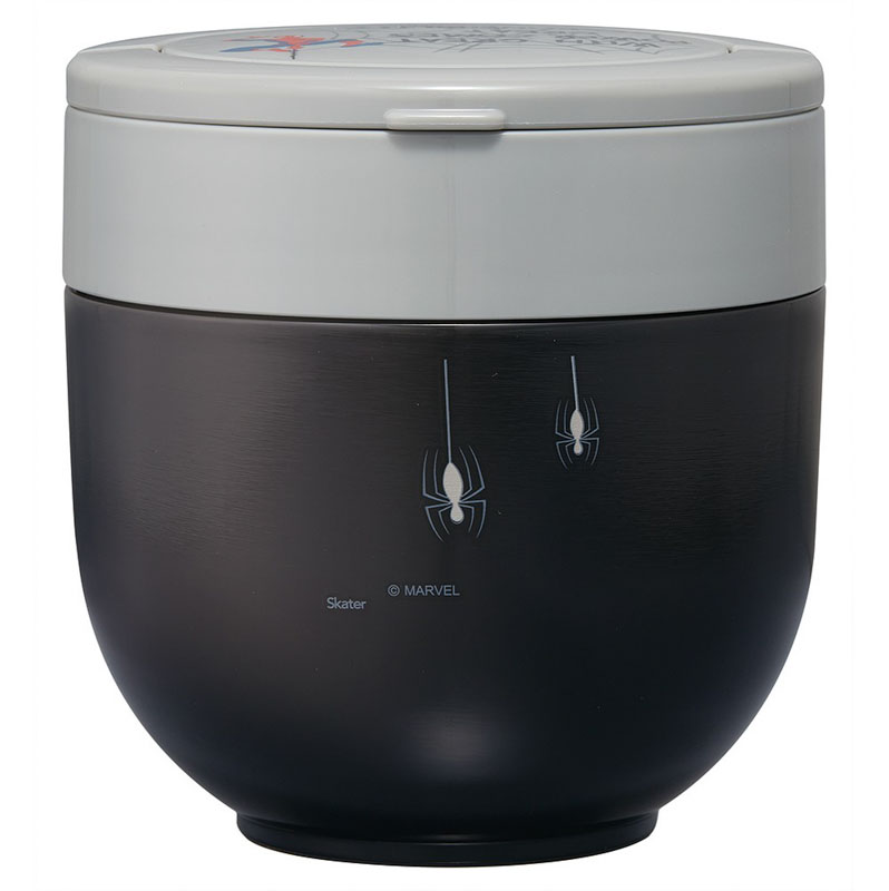 【お取り寄せ商品】折りたたみ ハンドル付き 保温 保冷 ランチジャー 丼タイプ 1250ml スパイダーマン
