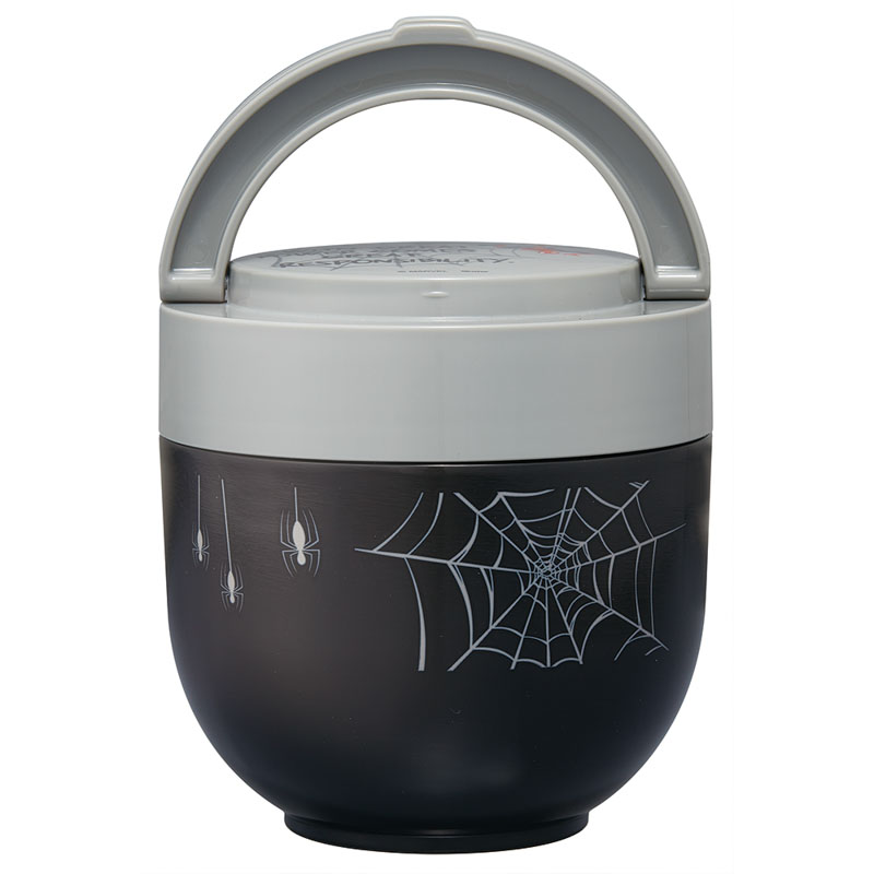 【お取り寄せ商品】折りたたみ ハンドル付き 保温 保冷 ランチジャー 丼タイプ 1250ml スパイダーマン