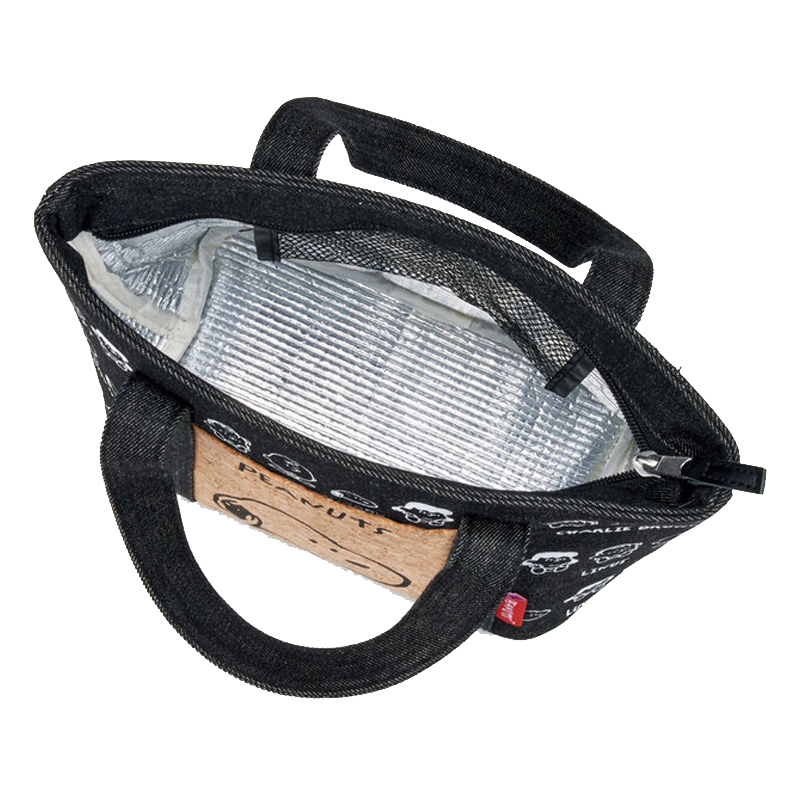 コルク×デニム ポケット付きランチバッグ M スヌーピー&フレンズ