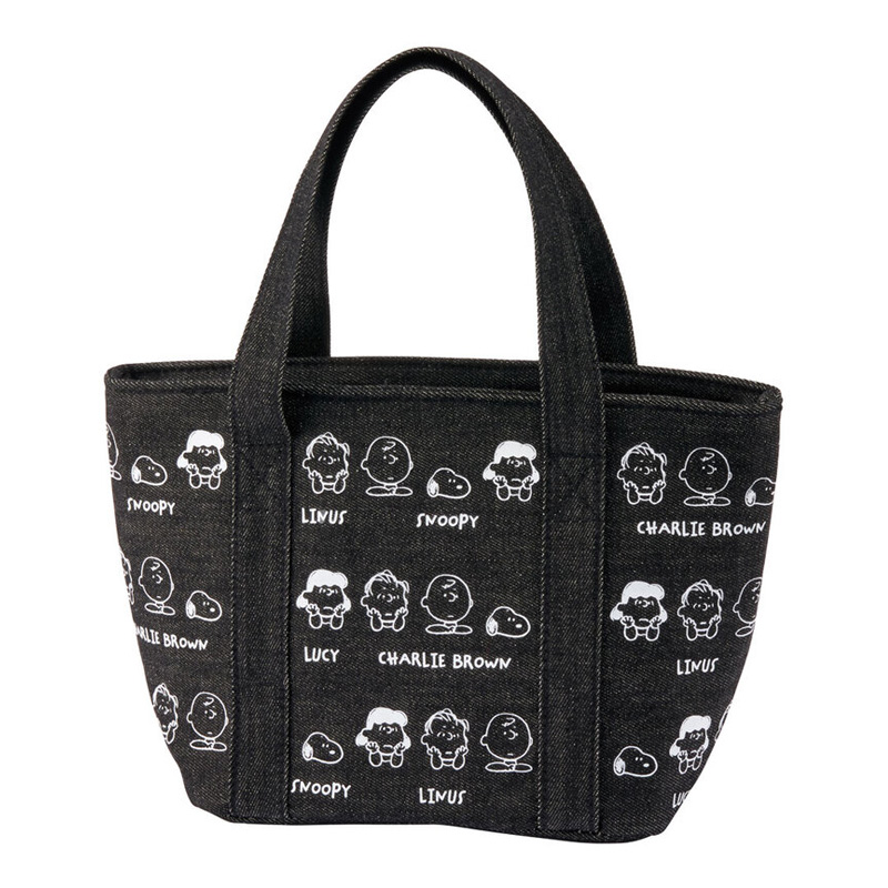 コルク×デニム ポケット付きランチバッグ M スヌーピー&フレンズ