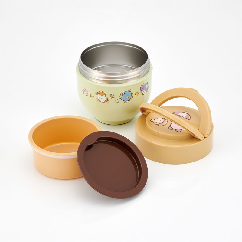 【お取り寄せ商品】折りたたみ ハンドル付き 保温 保冷 丼 ジャー 540ml 星のカービィ フレンズ