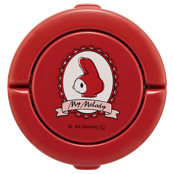 【お取り寄せ商品】折りたたみ ハンドル付き 保温 保冷 デリカポット スープジャー 300ml マイメロディフラワーレトロ