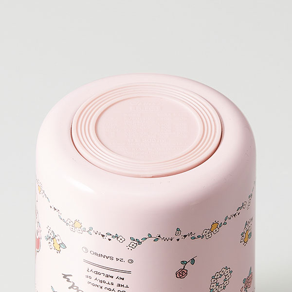 【お取り寄せ商品】折りたたみ ハンドル付き 保温 保冷 デリカポット スープジャー 300ml マイメロディフラワーレトロ