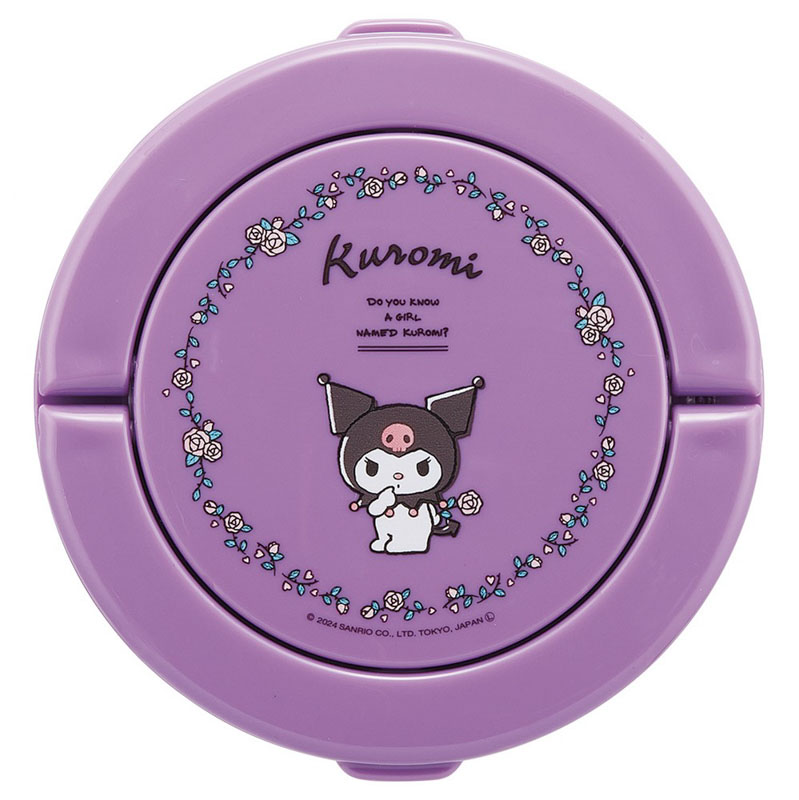 【お取り寄せ商品】折りたたみ ハンドル付き 保温 保冷 丼 ジャー 540ml クロミフラワーレトロ