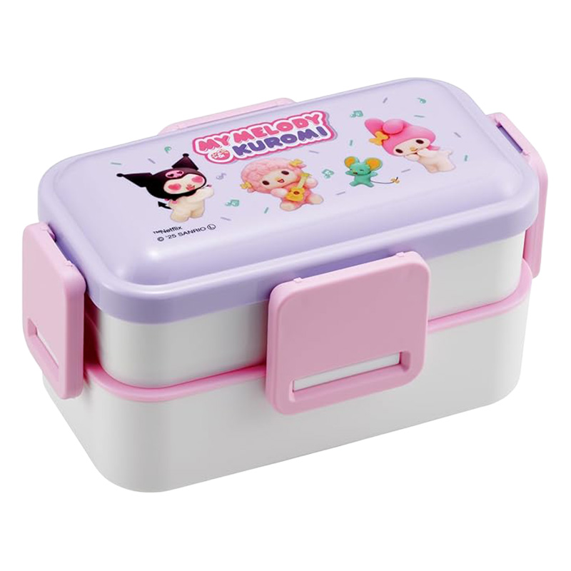【お取り寄せ商品】おかずがつぶれにくい ふわっとフタ弁当箱 2段 600ml マイメロ＆クロミ