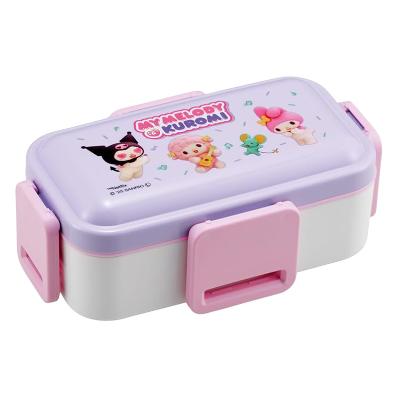 【お取り寄せ商品】おかずがつぶれにくい ふわっとフタ弁当箱 2段 600ml マイメロ＆クロミ
