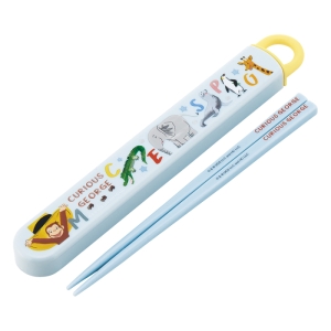 【お取り寄せ商品】抗菌 食洗機対応 箸箱セット 箸16.5cm おさるのジョージZoo