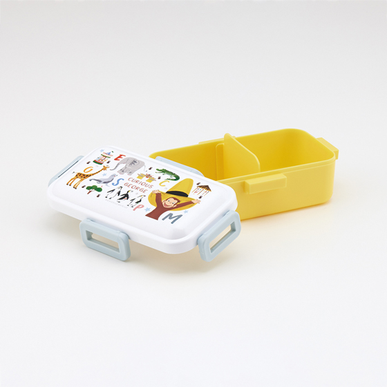 【お取り寄せ商品】抗菌 ふわっとタイトランチ 1段 530ml おさるのジョージZoo