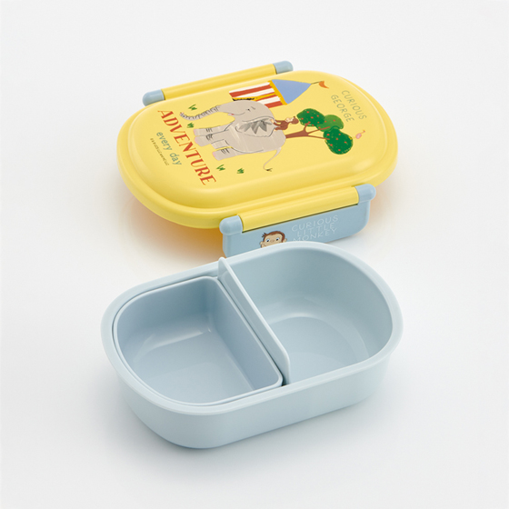 【お取り寄せ商品】抗菌 ふわっとタイトランチ 1段 360ml おさるのジョージZoo