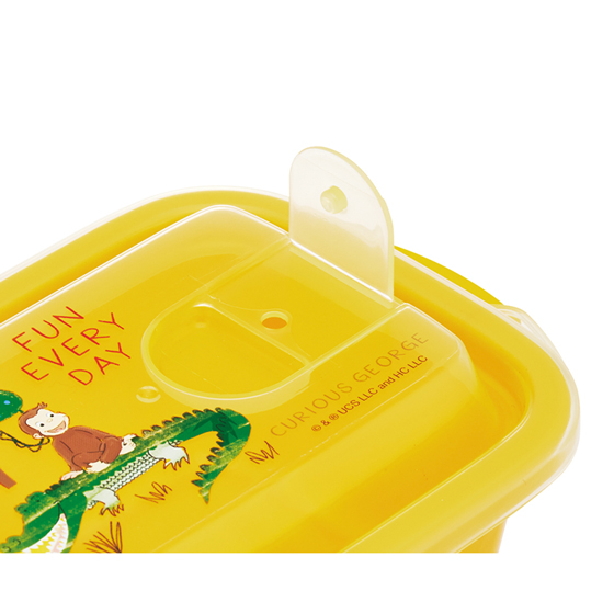 【お取り寄せ商品】エアー弁ふわっと保存容器Ｍ 300ml おさるのジョージZoo