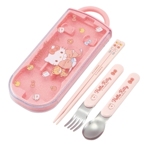 【お取り寄せ商品】抗菌 食洗機対応 トリオセット キティビックリボン