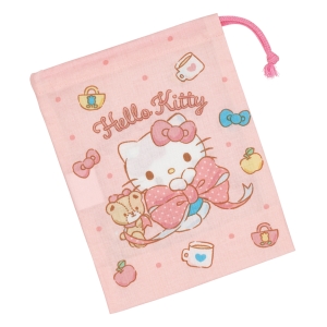【お取り寄せ商品】コップ袋 約14.8×20.5cm キティビックリボン