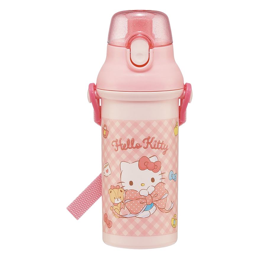 【お取り寄せ商品】抗菌直飲プラボトル 480ml キティビックリボン
