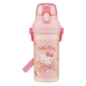 【お取り寄せ商品】抗菌直飲プラボトル 480ml キティビックリボン