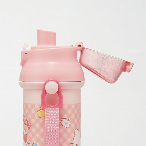 【お取り寄せ商品】抗菌直飲プラボトル 480ml キティビックリボン
