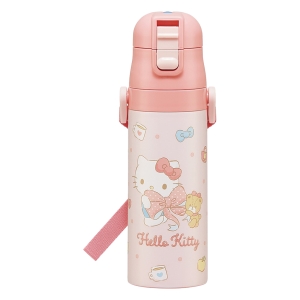 【お取り寄せ商品】超軽量ダイレクトステンレスボトル 470ml キティビックリボン