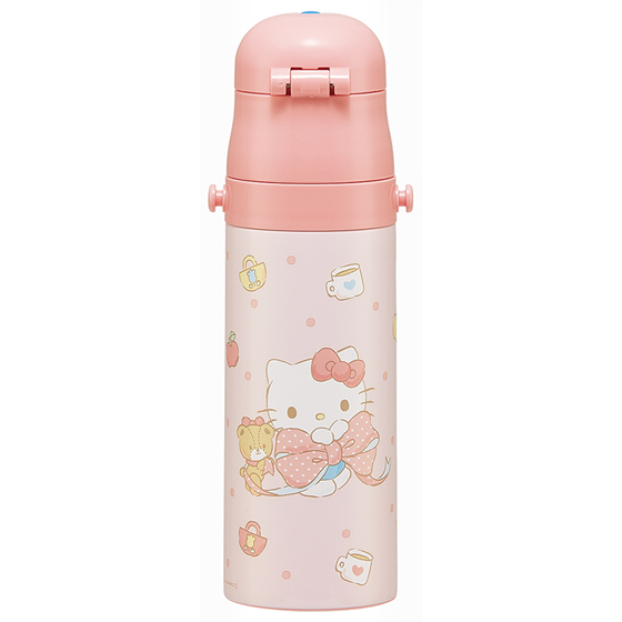 【お取り寄せ商品】超軽量ダイレクトステンレスボトル 470ml キティビックリボン