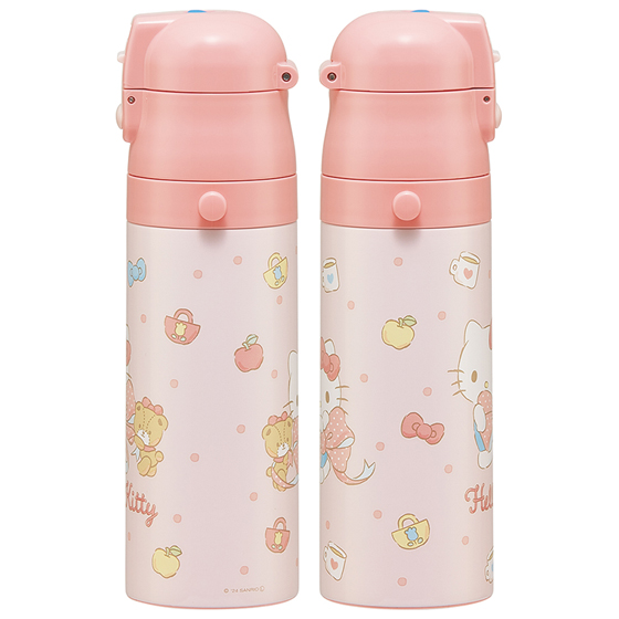 【お取り寄せ商品】超軽量ダイレクトステンレスボトル 470ml キティビックリボン
