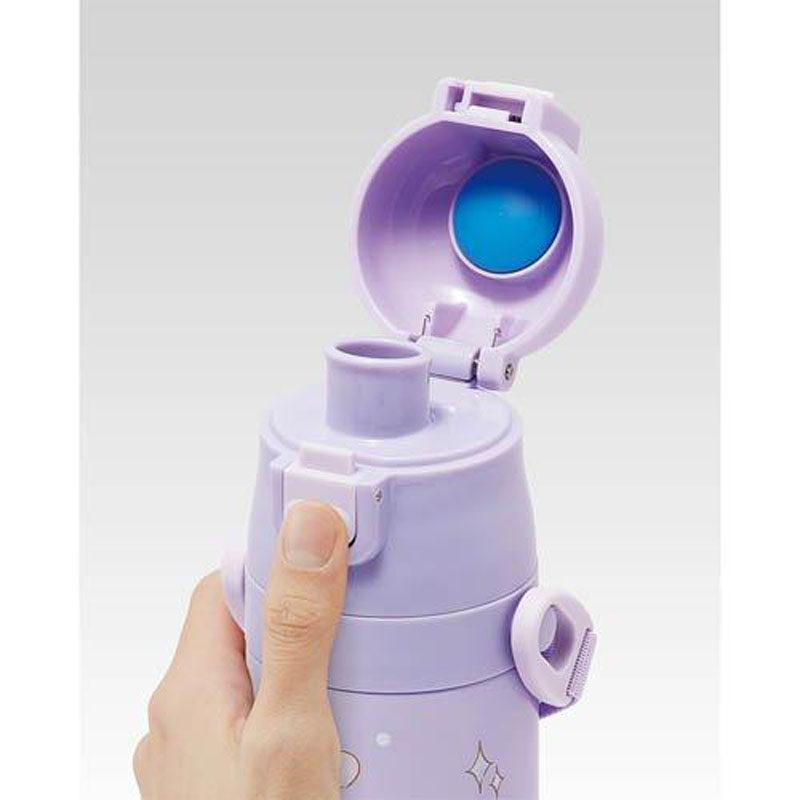 超軽量 直飲み コップ飲み兼用 2WAYステンレスボトル 470ml クロミビッグリボン