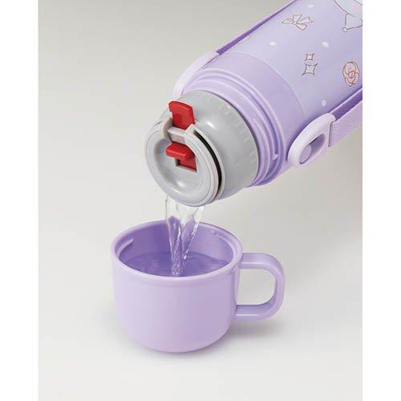 超軽量 直飲み コップ飲み兼用 2WAYステンレスボトル 470ml クロミビッグリボン