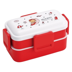 【お取り寄せ商品】おかずがつぶれにくい ふわっとフタ弁当箱 2段 600ml ハローキティ Summer Days