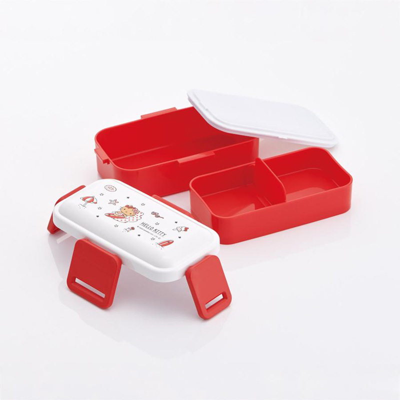 【お取り寄せ商品】おかずがつぶれにくい ふわっとフタ弁当箱 2段 600ml ハローキティ Summer Days