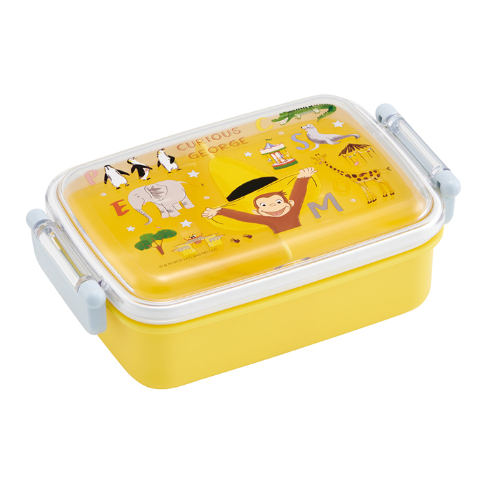 【お取り寄せ商品】抗菌ふわっとタイトランチ 1段 450ml おさるのジョージZoo