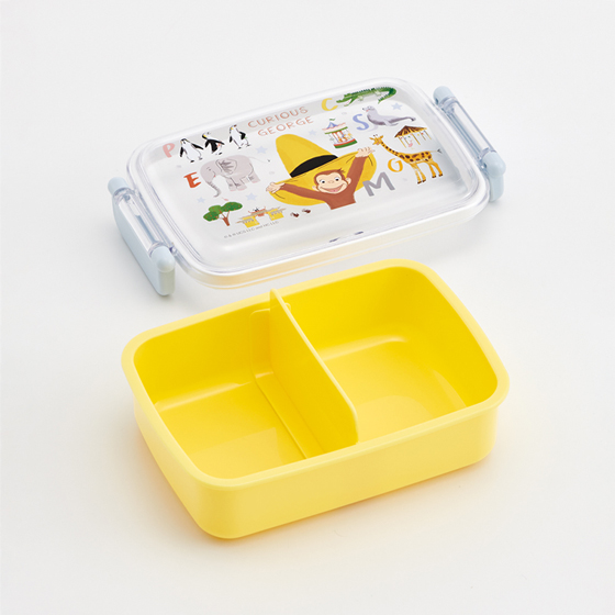 【お取り寄せ商品】抗菌ふわっとタイトランチ 1段 450ml おさるのジョージZoo