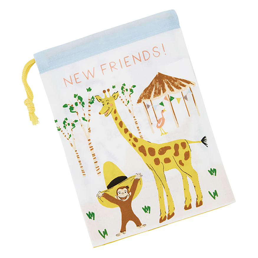 【お取り寄せ商品】コップ袋 約14.8×20.5cm おさるのジョージZoo