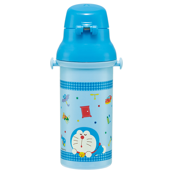 【お取り寄せ商品】抗菌直飲プラボトル 480ml ドラえもん ギンガム