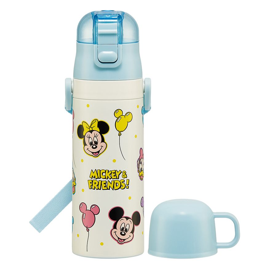 【お取り寄せ商品】超軽量2WAY ステンレスボトル 直飲み470ml コップ飲み430ml ミッキー&フレンズ風船