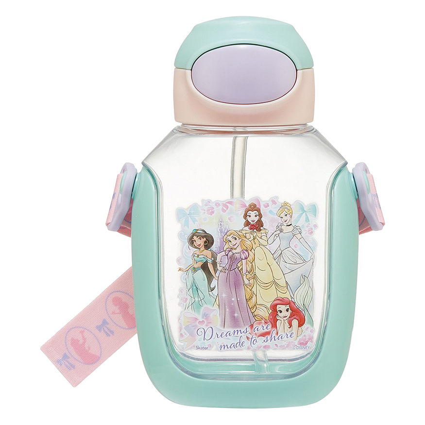 【お取り寄せ商品】ワンプッシュストローボトル 530ml ディズニープリンセス25